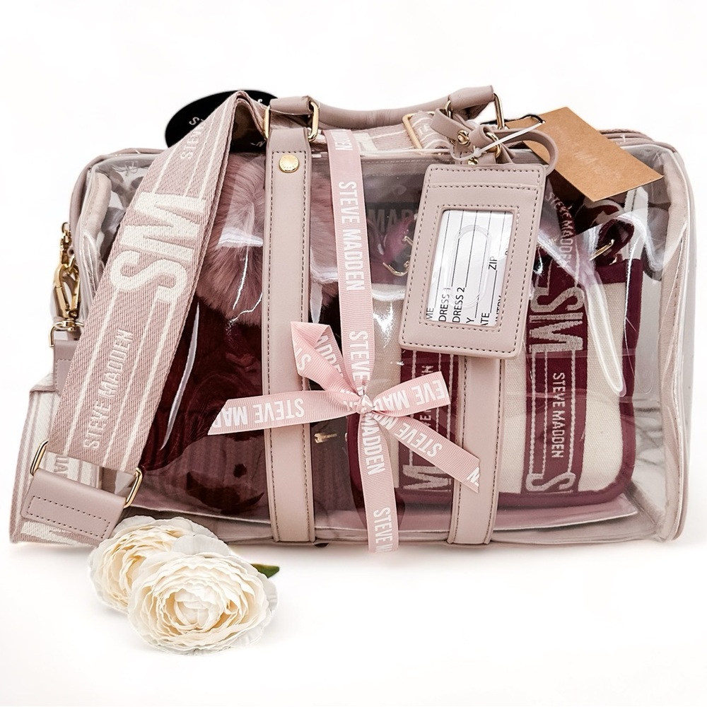 NWT Steve Madden Blush 
Travel Duffle Bag 4 Piece Gift Set